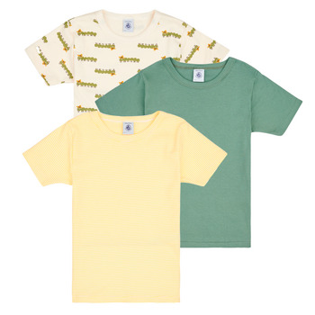 Kleidung Jungen T-Shirts Petit Bateau A0A8I X3 Gelb / Grün / Multicolor