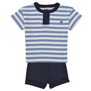 Kleidung Jungen Kleider & Outfits Petit Bateau MEDERIC Marine / Beige