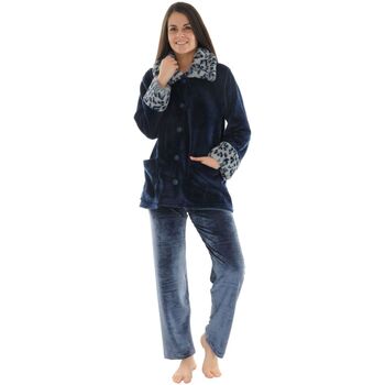 Kleidung Damen Pyjamas/ Nachthemden Pilus ALMA Blau