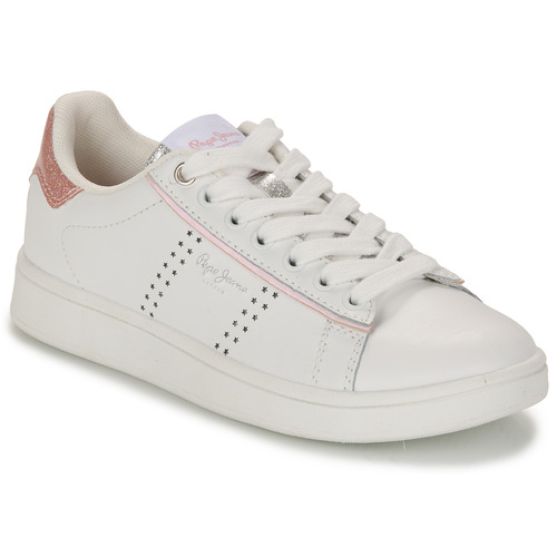 Schuhe Mädchen Sneaker Low Pepe jeans PLAYER NIGHT G Weiss / Rosa