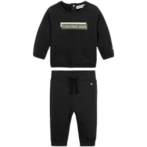 Kleidung Jungen Windjacken Calvin Klein Jeans  Schwarz