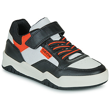 Schuhe Jungen Sneaker Low Geox J PERTH BOY Weiss / Orange