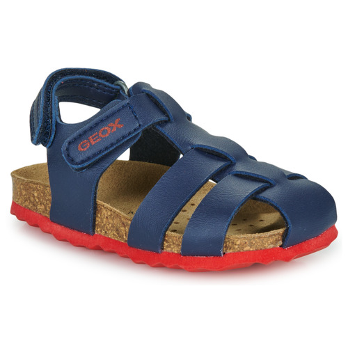 Schuhe Jungen Sandalen / Sandaletten Geox B SANDAL CHALKI BOY Marine / Rot