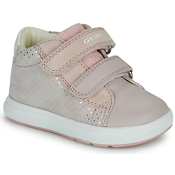 Schuhe Mädchen Sneaker Low Geox B BIGLIA GIRL Rosa / Weiss