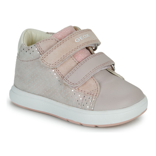 Schuhe Mädchen Sneaker Low Geox B BIGLIA GIRL Rosa / Weiss