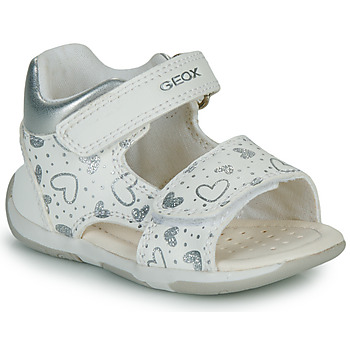 Schuhe Mädchen Sandalen / Sandaletten Geox B SANDAL TAPUZ GIRL Weiss