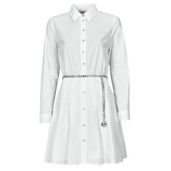 Kleidung Damen Kurze Kleider MICHAEL Michael Kors COTTON MINI DRESS Weiss