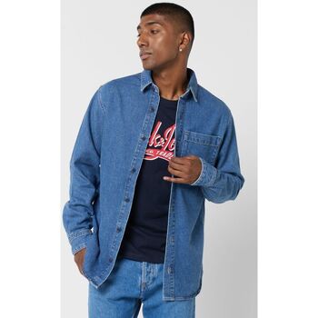 Kleidung Herren Langärmelige Hemden Jack & Jones 12224329 CREEK-MEDIUM BLUE DENIM Blau