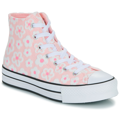 Schuhe Mädchen Sneaker High Converse CHUCK TAYLOR ALL STAR EVA LIFT Rosa / Weiss