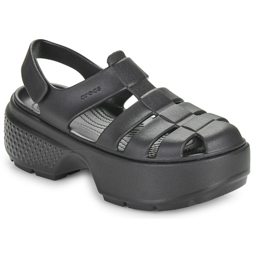 Schuhe Damen Sandalen / Sandaletten Crocs Stomp Fisherman Sandal Schwarz