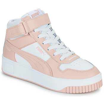 Schuhe Damen Sneaker High Puma CARINA STREET MID Weiss / Rosa