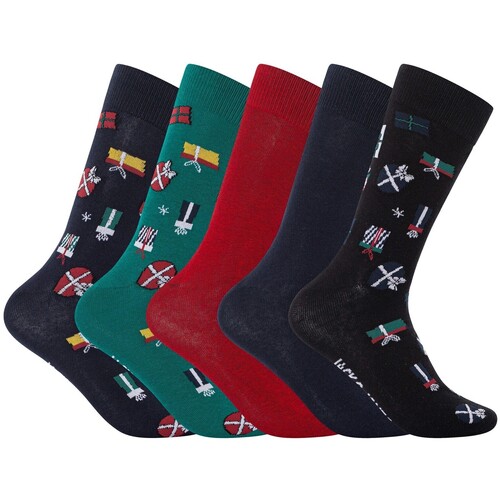 Accessoires Herren Socken & Strümpfe Jack & Jones 5er-Pack weihnachtliche Verpackungssocken Blau