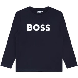 Kleidung Jungen Langarmshirts BOSS J25P25 Blau