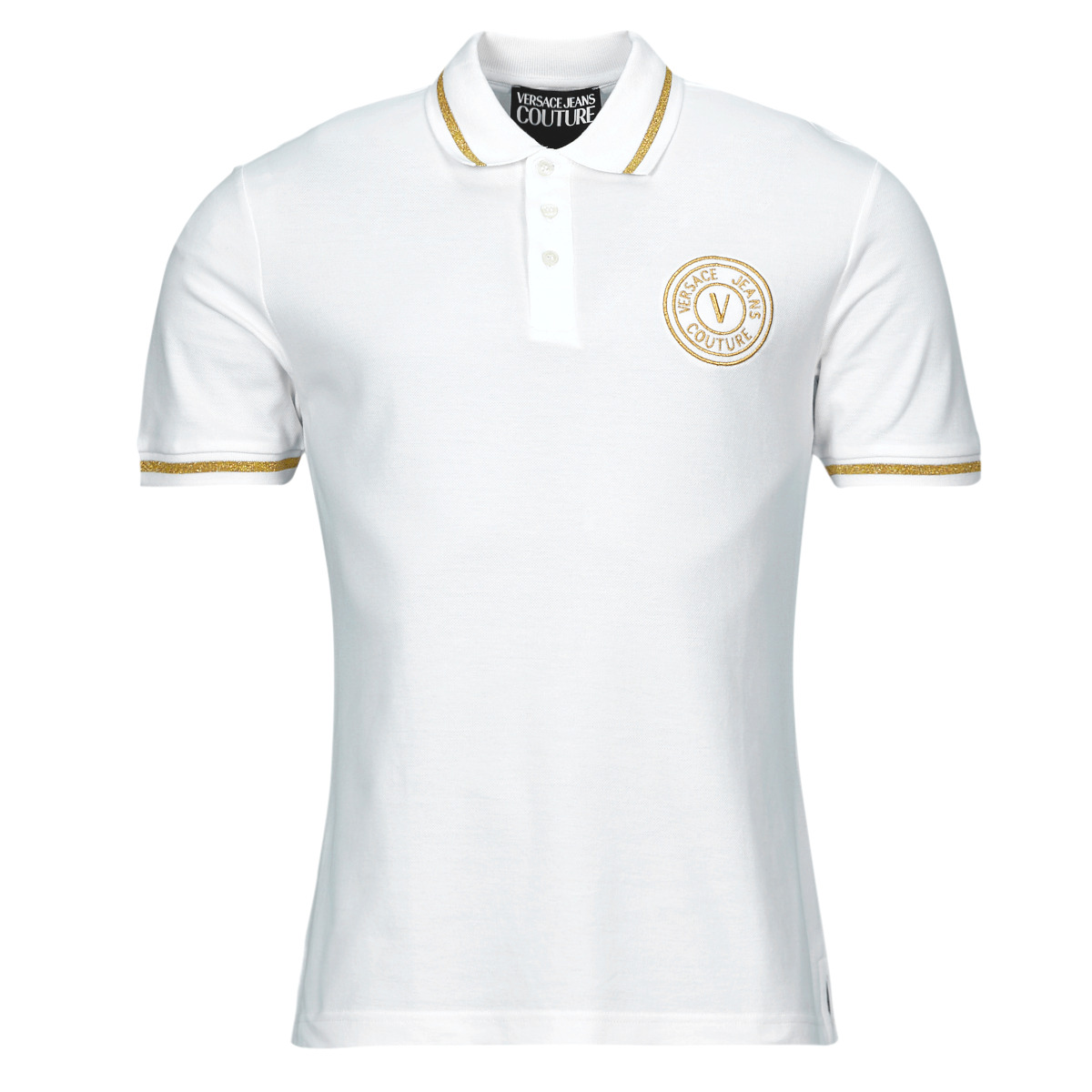 Kleidung Herren Polohemden Versace Jeans Couture 76GAGT02 Weiss