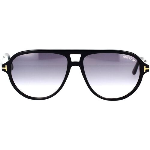 Uhren & Schmuck Sonnenbrillen Tom Ford Jeffrey Sonnenbrille FT0932/S 01B Schwarz