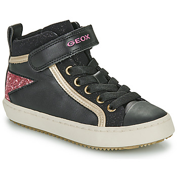 Schuhe Mädchen Sneaker High Geox J KALISPERA GIRL Schwarz / Rosa