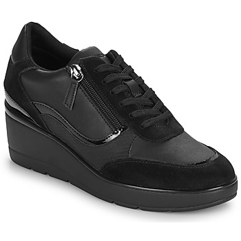 Schuhe Damen Sneaker Low Geox D ILDE Schwarz