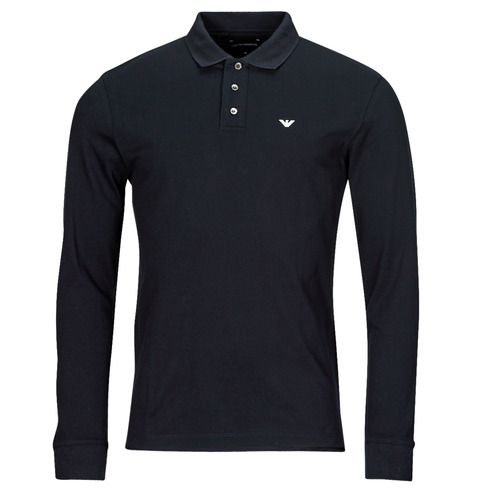 Kleidung Herren Langärmelige Polohemden Emporio Armani 8N1FQ0 Blau