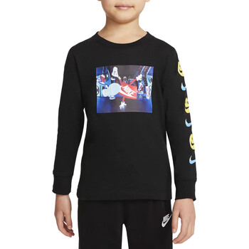 Kleidung Jungen Langarmshirts Nike 86J266 Schwarz