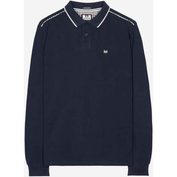 Kleidung Herren Langärmelige Polohemden Weekend Offender Carola – Marine-Hausscheck Blau