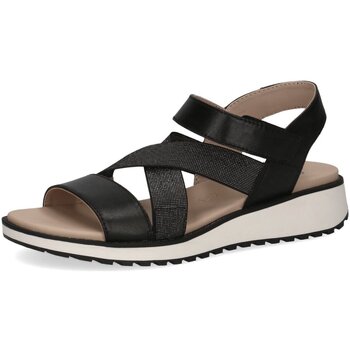 Schuhe Damen Sandalen / Sandaletten Caprice Sandaletten SanBeqKeilSchwarzLeder 9-28704-42/022 Schwarz