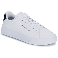 Schuhe Herren Sneaker Low Tommy Hilfiger TH COURT LEATHER GRAIN ESS Weiss