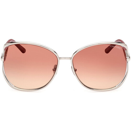 Uhren & Schmuck Damen Sonnenbrillen Tom Ford Marta FT1091/S 16T Sonnenbrille Silbern