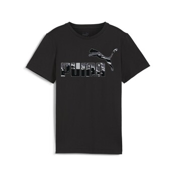 Kleidung Jungen T-Shirts Puma ESS+ CAMO GRAPHIC TEE Schwarz