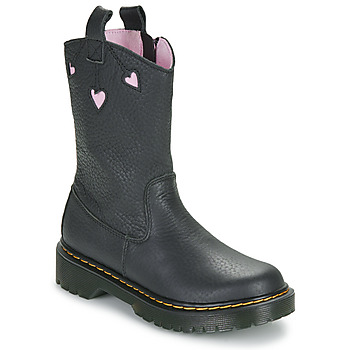 Schuhe Mädchen Boots Dr. Martens Bex Heart P-O Boot J Black Classic Nappa Schwarz