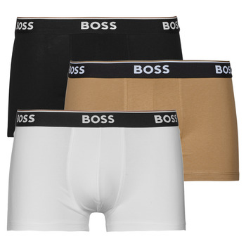 Unterwäsche Herren Boxer BOSS Trunk 3P Power Schwarz / Camel / Weiss