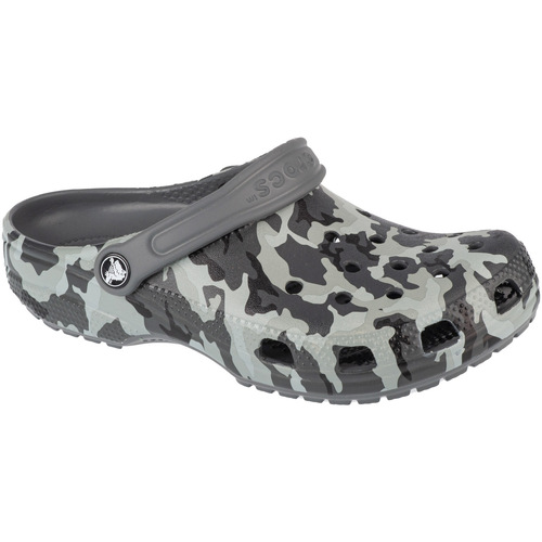 Schuhe Jungen Hausschuhe Crocs Classic Spray Camo Kids Clog Schwarz