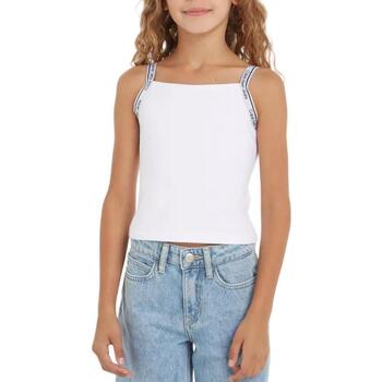 Kleidung Mädchen T-Shirts Calvin Klein Jeans  Weiss