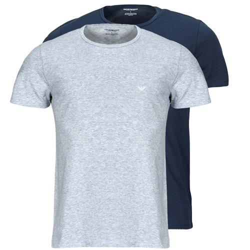 Kleidung Herren T-Shirts Emporio Armani CC722-111647 Marine / Grau