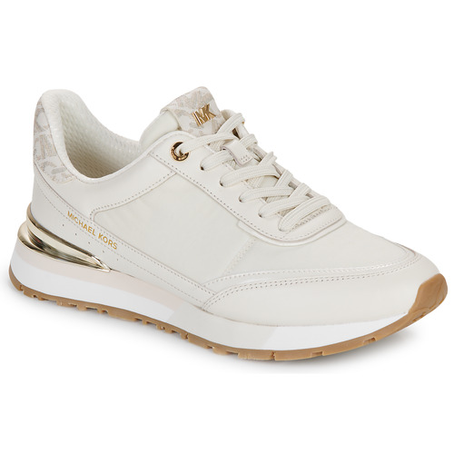 Schuhe Damen Sneaker Low MICHAEL Michael Kors NOVA TRAINER Weiss / Gold