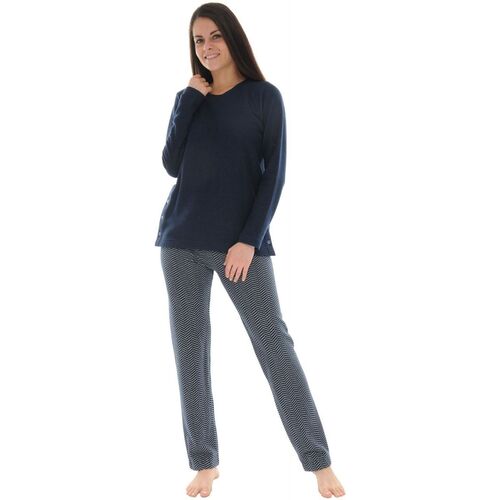 Kleidung Damen Pyjamas/ Nachthemden Pilus ANGELE Blau