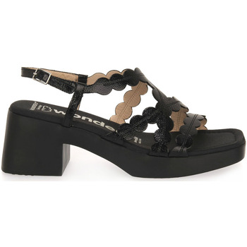 Schuhe Damen Sandalen / Sandaletten Wonders LACK NERO Schwarz