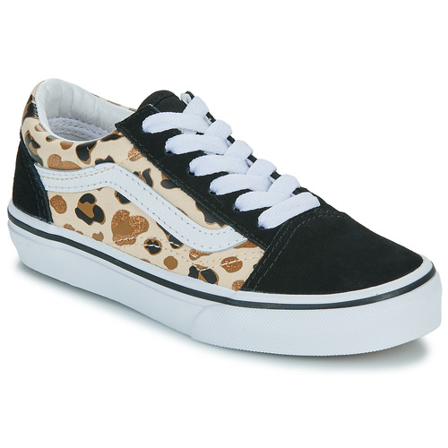 Schuhe Mädchen Sneaker Low Vans Old Skool V Schwarz / Leopard