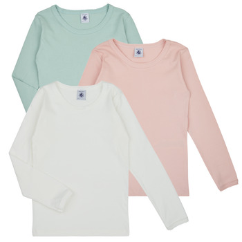 Kleidung Mädchen Langarmshirts Petit Bateau LOT MANCHES LONGUES X3 Multicolor