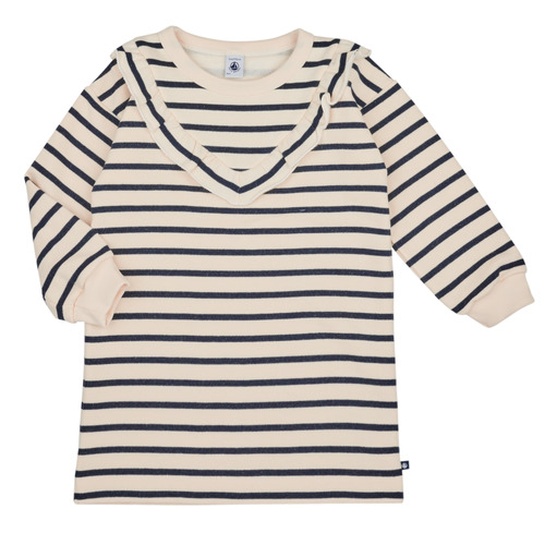 Kleidung Mädchen Kurze Kleider Petit Bateau TENNIS Blau / Beige