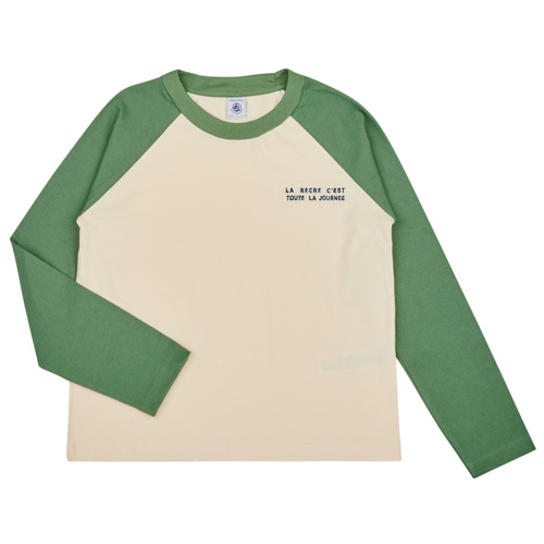 Kleidung Jungen Langarmshirts Petit Bateau TUCSON Beige / Grün