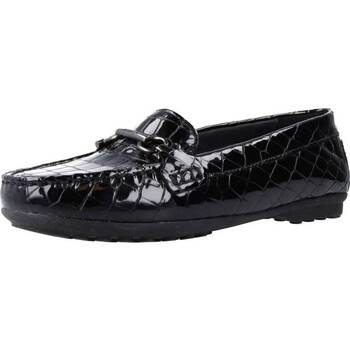 Schuhe Damen Slipper Geox CROC PR.PAT.LEA Schwarz