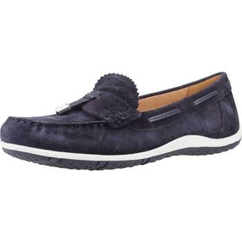 Schuhe Damen Slipper Geox D VEGA MOC A Blau