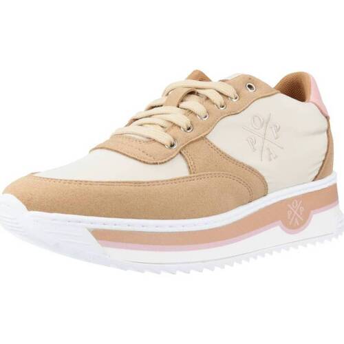 Schuhe Damen Sneaker Popa CAROL NYLON Beige