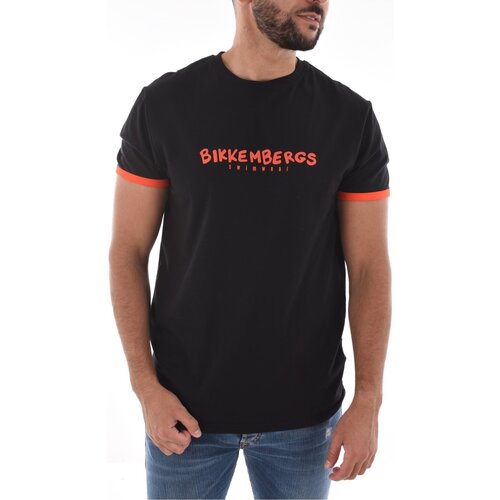 Kleidung Herren T-Shirts Bikkembergs BKK3MTS01 Schwarz