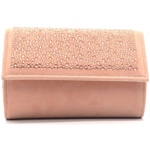 Taschen Damen Geldtasche / Handtasche Melluso pochette elegante con strass Rosa