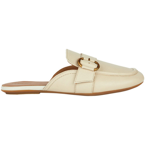 Schuhe Damen Slipper Geox Deox D Palmaria sabot con accessorio Beige