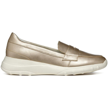 Schuhe Damen Slipper Geox D Alleniee mocassino Gold