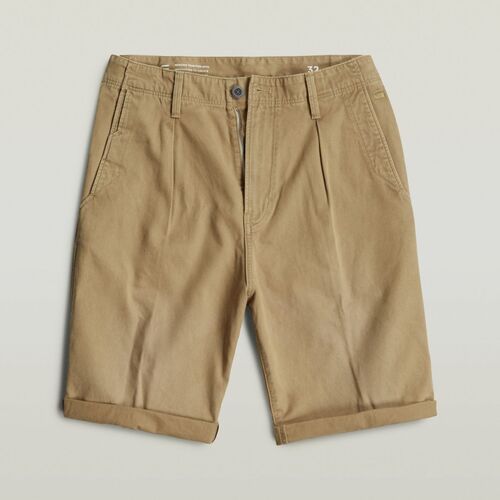 Kleidung Herren Shorts / Bermudas G-Star Raw D24544 C962 PLEATED CHINO-B444 SAFARI Beige