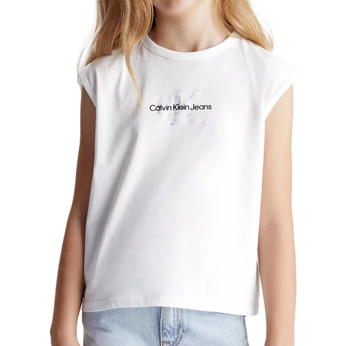 Kleidung Mädchen Tops Calvin Klein Jeans IU0IU00577 Weiss