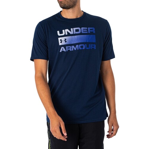 Kleidung Herren T-Shirts Under Armour T-Shirt mit „Team Issue“-Schriftzug Blau